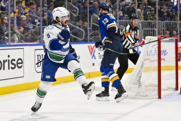 Conor Garland tallies twice to help Canucks beat Blues