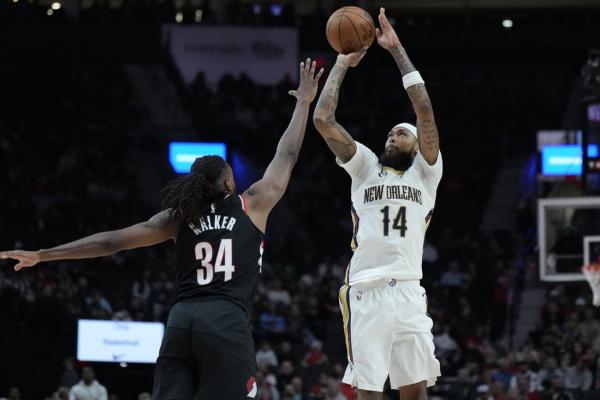 Pelicans complete comeback win over Blazers in final seconds