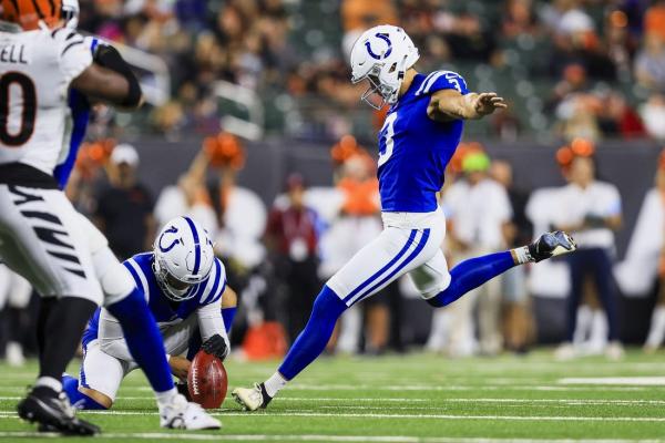 Colts elevate K Spencer Shrader with Matt Gay iffy