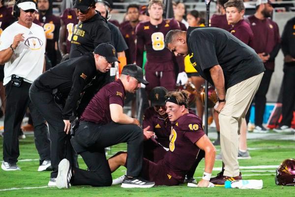 QB Sam Leavitt hurt, Jeff Sims to start for Arizona State vs. Cincinnati