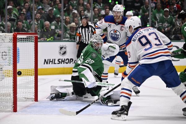 Stuart Skinner blanks Dallas; Oilers even conference finals