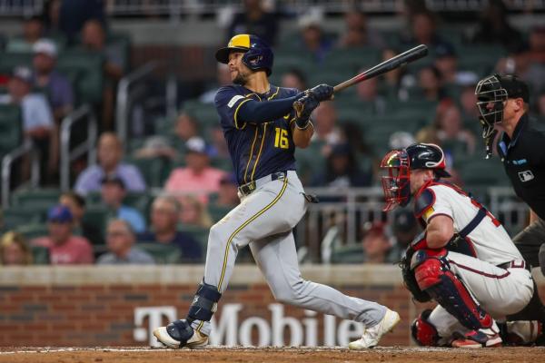 Blake Perkins' tiebreaking hit boosts Brewers over Braves thumbnail