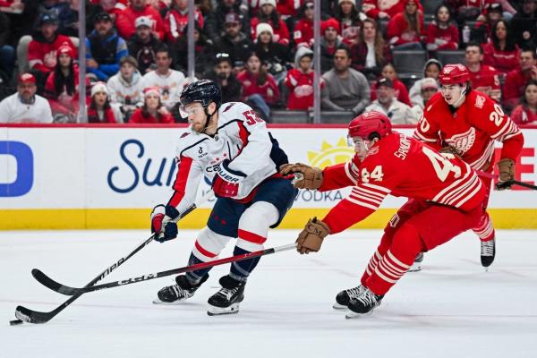 Red Wings complete home-and-home sweep of Capitals with OT win