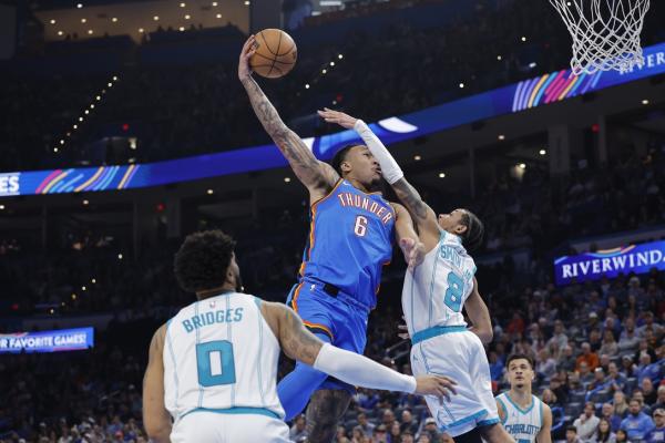 Thunder eviscerate injury-riddled Hornets 141-106