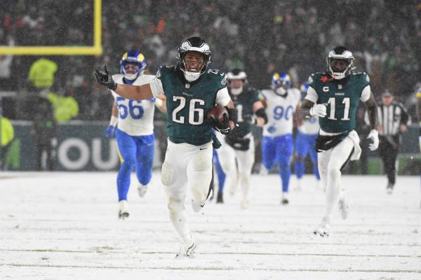 Saquon Barkley, Jalen Hurts guide Eagles past Rams, into NFC title game thumbnail