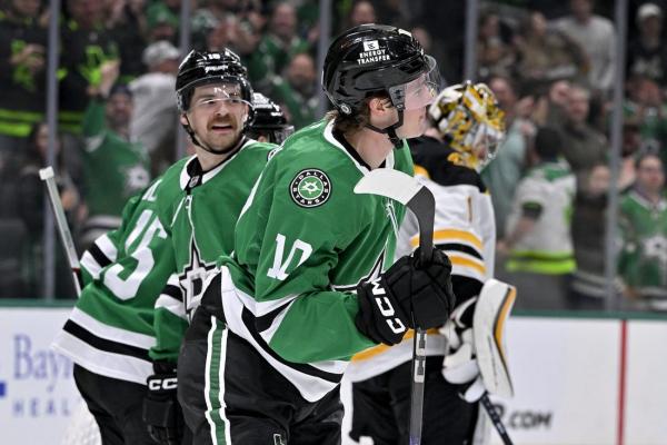 Three-goal flurry propels Stars to rout of Bruins