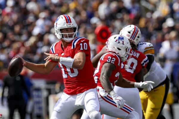 Patriots QB Drake Maye clashes with confident Panthers in game with hometown feel