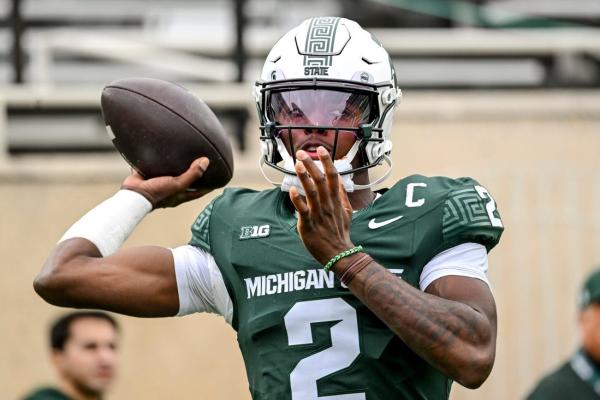 Michigan State QB Aidan Chiles out after hit vs. UCLA
