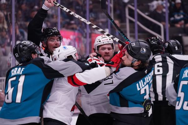 Sharks overpower Devils to record first home win of season
