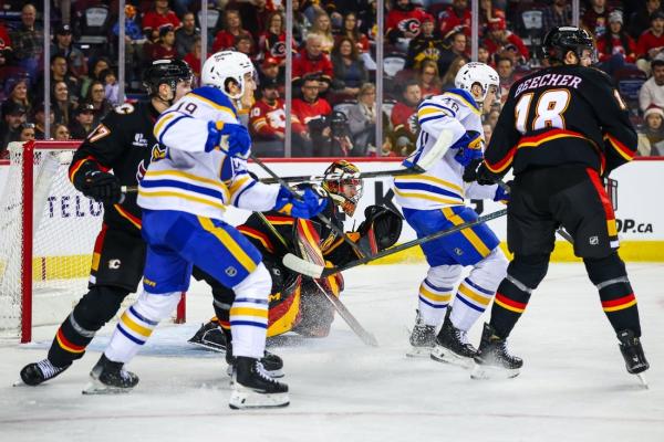 Flames' top-scoring game of season proves too much for Sabres
