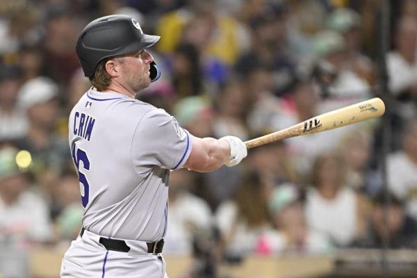 Blaine Crim’s first career homer powers Rockies past Padres