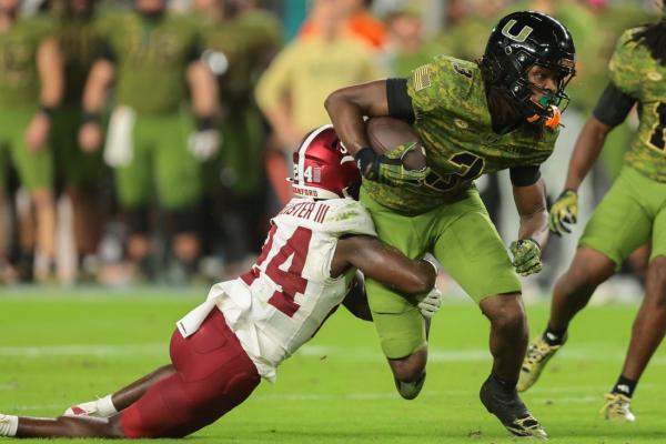 Mark Fletcher Jr.’s 3 TDs lead No. 9 Miami past Stanford