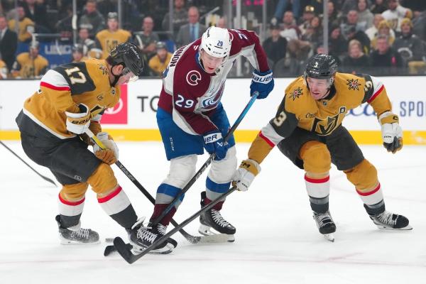 MacKinnon's clutch effort lifts Avs to shootout win over Knights