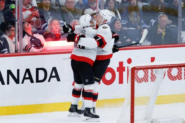 NHL roundup: Senators get late equalizer, top Jets in OT