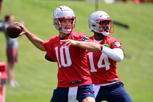 Rookie Drake Maye still in it, Pats QB competition ‘not over’