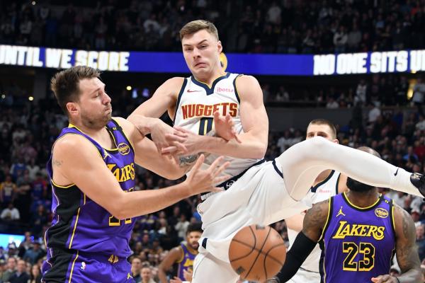 Luka Doncic, LeBron James combine for 57 points as Lakers halt Nuggets’ win streak