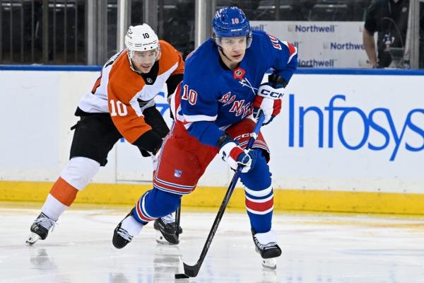 Rangers flatten Flyers, run points streak to 10 games