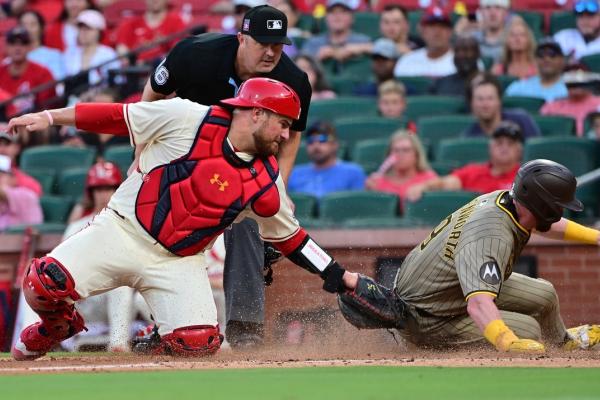 Padres top Cards in game feature 5 hit batters