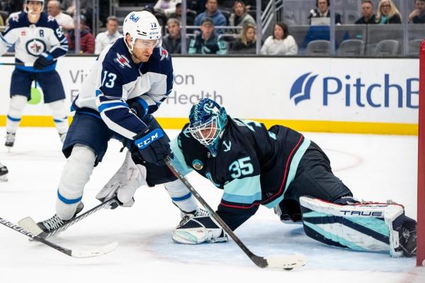 Jets lone unbeaten in NHL after topping Kraken in OT