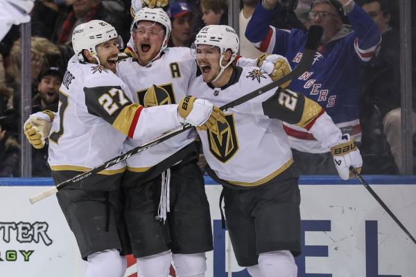 NHL roundup: Knights rally, nip Rangers on late OT goal