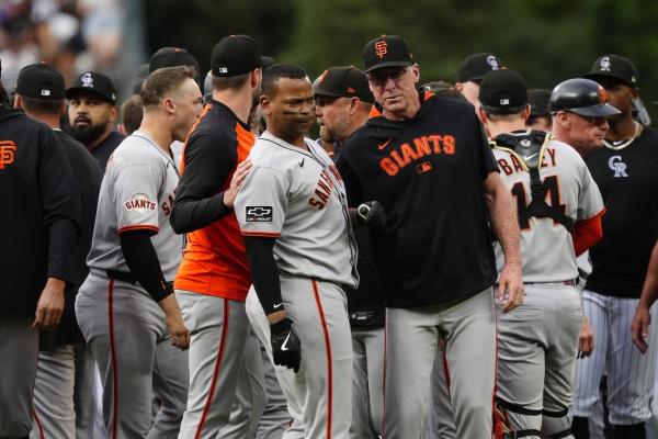 MLB roundup: After benches-clearing incident, Giants top Rockies