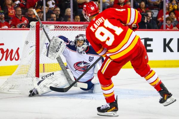 Nazem Kadri tallies in 1,000th game as Flames trounce Jackets