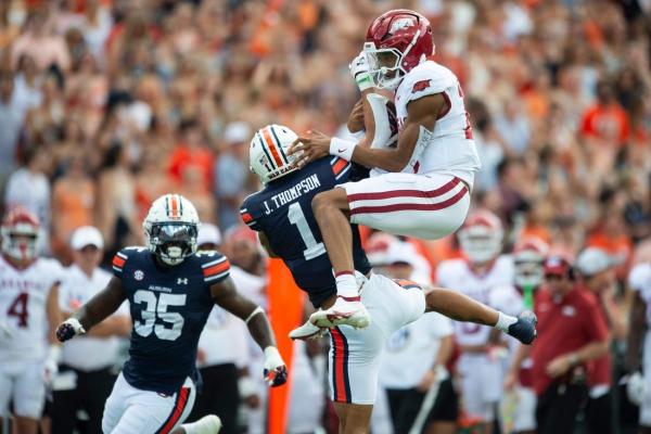 QB Taylen Green uses legs to help Arkansas get past Auburn