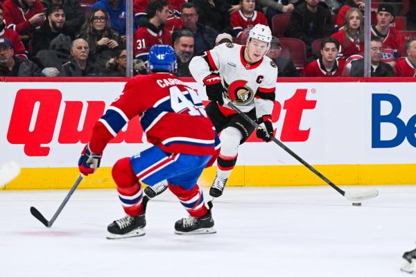 Brady Tkachuk's breakthrough goal helps Senators down Canadiens