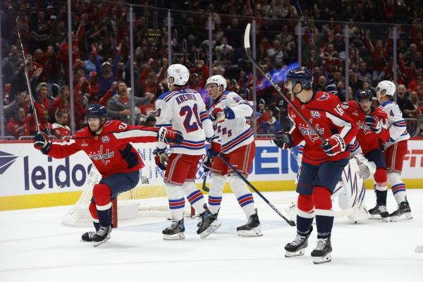 Alex Ovechkin tallies twice, powers Capitals past Rangers