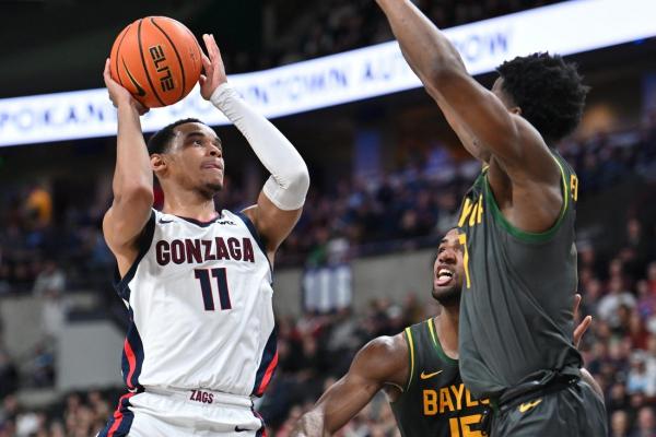 No. 6 Gonzaga’s offense overwhelms No. 8 Baylor 101-63