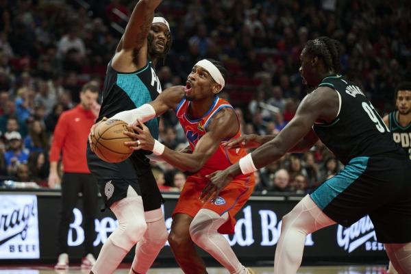 Sizzling Thunder avenge their season’s lone loss vs. Blazers