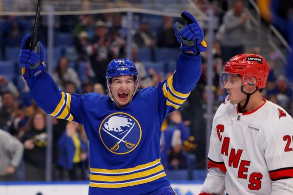 Ryan McLeod scores hat trick as Sabres defeat Hurricanes