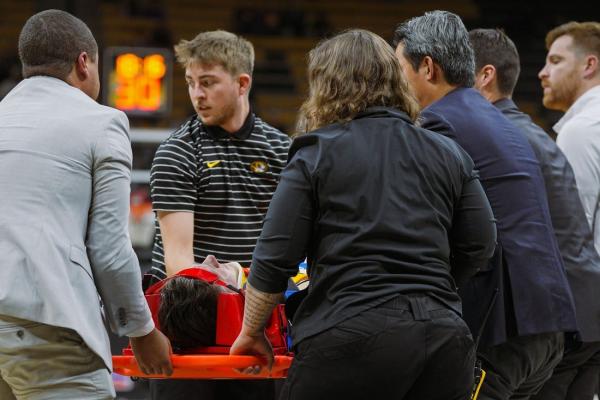 Missouri G Caleb Grill out of hospital after injuring neck