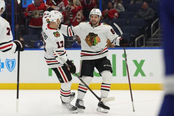 Landon Slaggert delivers in season debut to help ‘Hawks beat Lightning