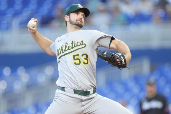 A’s Gunnar Hoglund stifles Marlins in strong debut