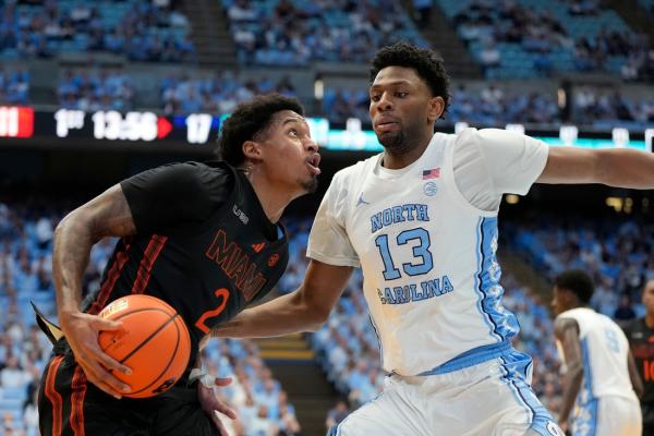 Strong offensive team effort leads UNC easily past struggling Miami