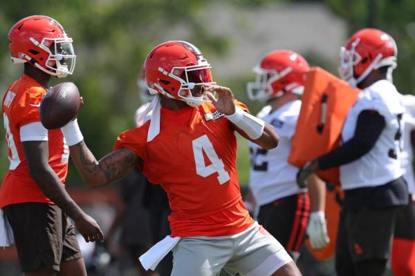 Browns QB Deshaun Watson back to throwing daily thumbnail