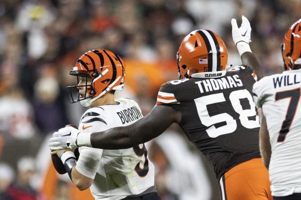 Report: Lions get DE help from Bengals' practice squad thumbnail