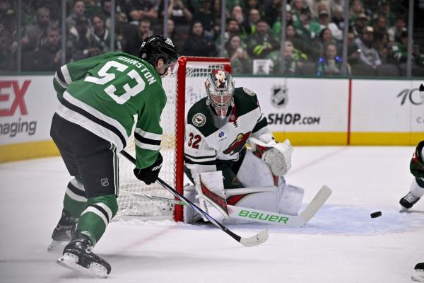 Jake Oettinger (32 saves), Stars cool off Wild 3-0