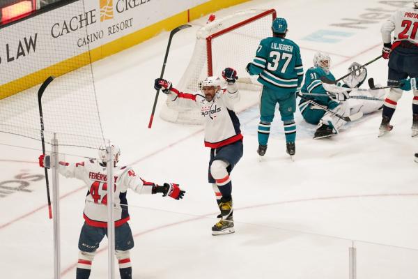 NHL roundup: Alex Ovechkin scores as Caps sink Sharks