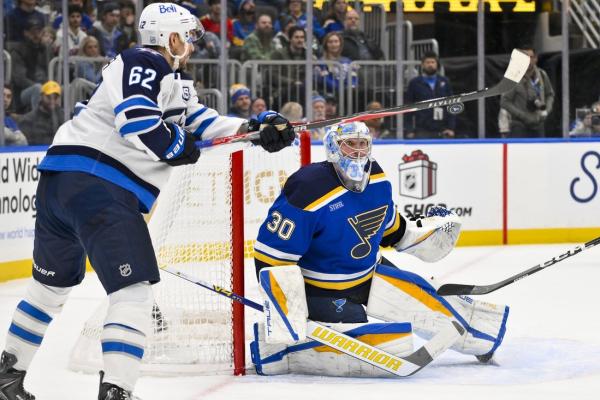 NHL roundup: Joel Hofer, Blues shut out Jets