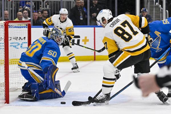 In pursuit of a wild-card spot, streaking Blues meet Penguins