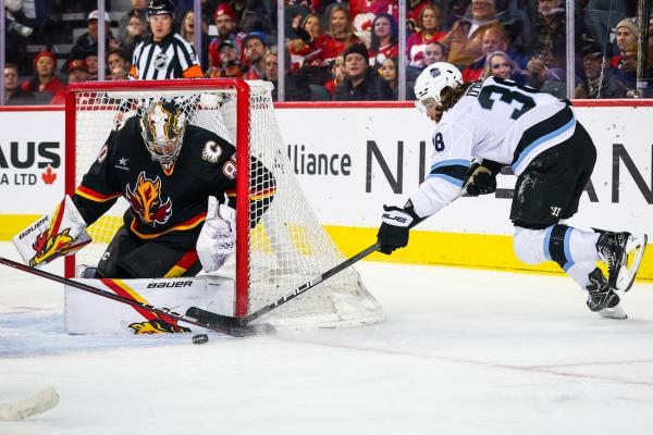 Pair of goals by Lawson Crouse helps Utah get past Flames