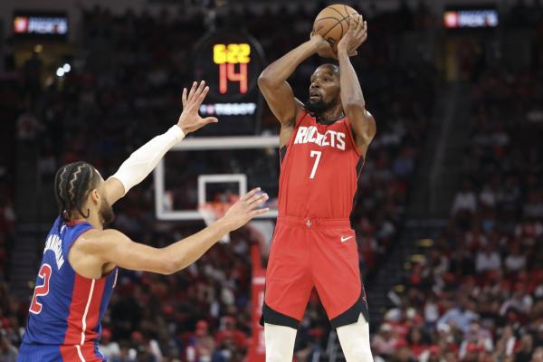 Kevin Durant scores 37, but Rockets drop see-saw battle with Pistons