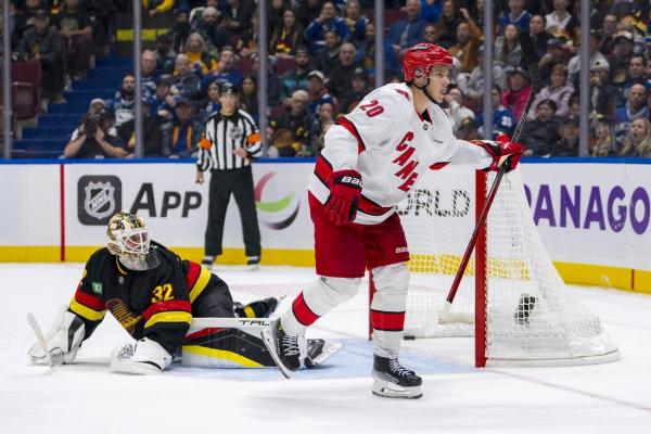 Sebastian Aho lifts Hurricanes over Canucks in OT