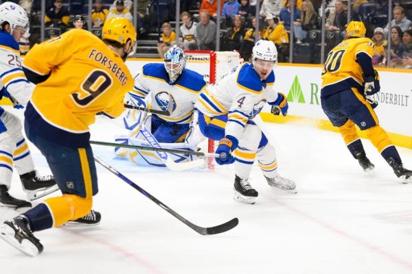 Filip Forsberg, Brady Skjei combine for 4 goals as Sabres top Preds