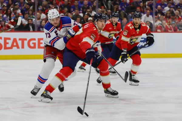 Panthers tie up series with OT win over Rangers