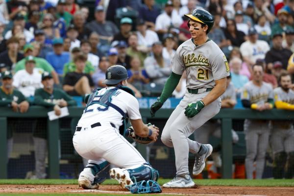 A’s get past Mariners in 10 on Shea Langeliers double