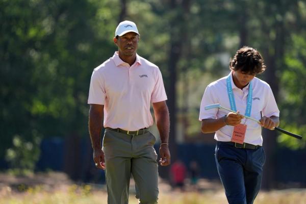 Tiger Woods at junior amateur to watch son Charlie