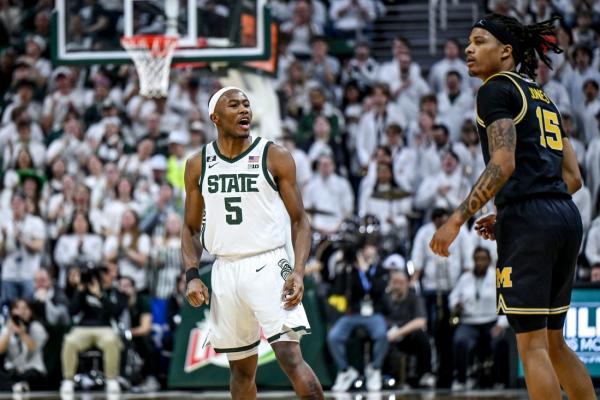 Tre Holloman’s career-high 20 points power No. 8 Michigan State past No. 17 Michigan